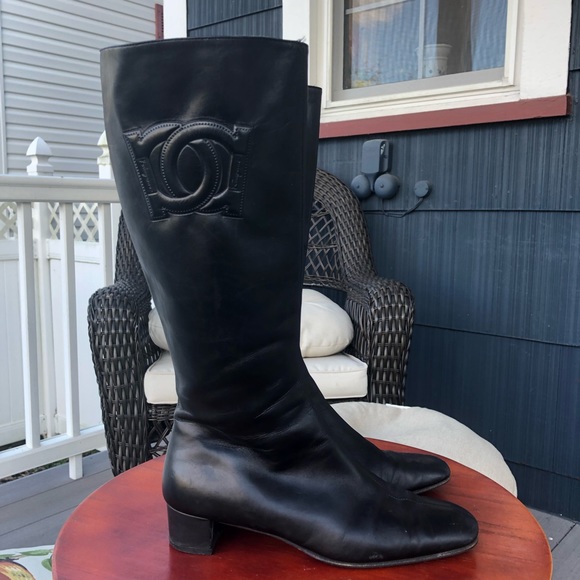 Salvatore Ferragamo Shoes - Salvatore Ferragamo Black Riding Boots - Size 7B